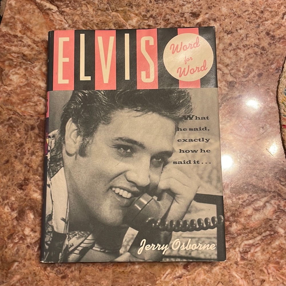Elvis Presley Book Word for Word book published in‎ 1999 black/white